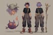 paint the concept of the characters