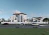 cgi estate property render,mansion exterior,3d villa,rooftop terrace, courtyard