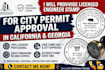 provide licensed engineer stamp for city permit approval in california, georgia