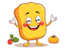 make a professional food character illustration with massive personality
