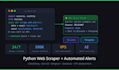 build a python web scraper with automated alerts and scheduling