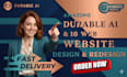 design a high converting durable ai website with CRM and SEO