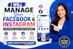 be your social media maneger  manage your instagram and facebook professionally