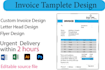 provide invoice design , flyer design and letter head design template