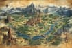 illustrate medieval fantasy and sci fi maps