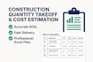 prepare detailed boq quantity takeoff and cost estimation