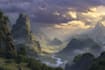 do fantasy background and landscape