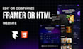 edit, revamp or customize HTML website, framer website, framer landing page