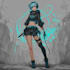 design anime character , cyberpunk character