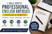 write simple and clear english articles