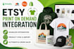 setup shopify pod etsy print on demand store printify, printful, gelato