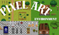 do pixel art environment, background, scenes, 8 bit 16 bit 2d pixel art tileset