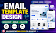 design email template for mailchimp, brevo and klaviyo