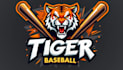 create an awesome tiger baseball mascot logo in 12 hours