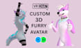 create vrchat furry avatar anime 3d avatar character rigging vr avatar vtuber
