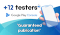 guaranteed publication 12 testers google play closed testing