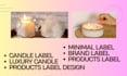 design editable candle packaging label and box branding