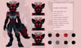 draw custom fursona reference sheet, furry  and protogen art