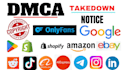 remove copyright, infringing , violating content under dmca