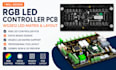 design rgb led controller pcb, esp32, ws2812 led matrix and layout