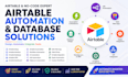 setup airtable database, airtable automation, airtable crm clay com softr expert