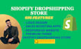 build shopify website, design or redesign shopify store, dropshipping store
