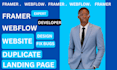 develop webflow website figma to webflow framer landing page framer developer