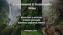 write a professional environmental and sustainability blog
