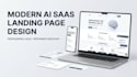 ai saas startup landing page design in react nextjs tailwind CSS