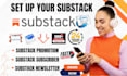 setup substack account substack newsletter to boost substack subscribers