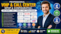 setup 3cx twilio telnyx sip trunk voip call centre IVR and auto dialer
