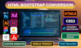 design responsive modern landing pages using HTML, CSS, bootstrap and tailwind
