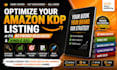 optimize your amazon kdp listing with keyword research and kindle SEO