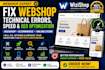 fix webshop technical errors SEO optimization and webshop issues