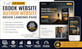 design ebook website author website ebook landing page