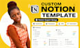 your custom notion template expert notion website dashboard automation