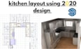 design modern kitchen layout using 2020 design software and 3d sketchup