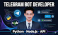 create a professional telegram bot with python and nodejs