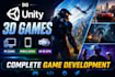 do unity 3d games, PC mobile video game ar VR apps and complete game development