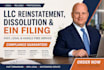 handle llc reinstatement, llc dissolution, amendment and ein filing in the US