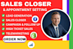 commission based real estate sdr sales closer sales representative sales rep bdr