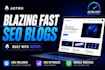create a modern SEO optimized blog website with astro