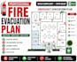 design fire emergency evacuation plan, map and diagram