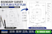 draw boundary survey site plan and plot plan in autocad
