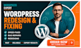 redesign and fix your wordpress website professionally