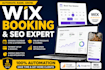 build wix booking calendar wix online programs setup wix SEO analytics website