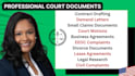 help draft court documents for self represented litigants
