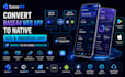 convert base44 web app to native ios android app base64 to ios using capacitor