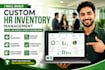 build custom HR inventory management excel or google sheets dashboards