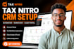 setup tax nitro canopy CRM with tax workflow automation and account setup